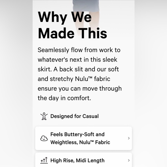 Nulu Slim-Fit High-Rise Skirt - black size 6 NWOT PERFECT - Picture 6 of 6